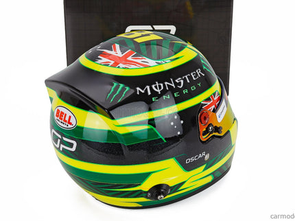 Bell Helmet Oscar Piastri 2026 F1 Australian GP Team Mclaren Mastercard N°81 1:2 Mini Helmet žltá zelená