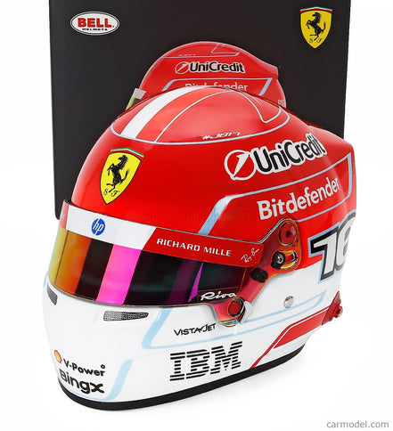 Bell Helmet Charles Leclerc 2026 F1 SF-26 Team Ferrari HP N°16 1:2 Mini Helmet červená biela