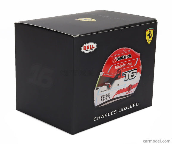 Bell Helmet Charles Leclerc 2026 F1 SF-26 Team Ferrari HP N°16 1:2 Mini Helmet červená biela