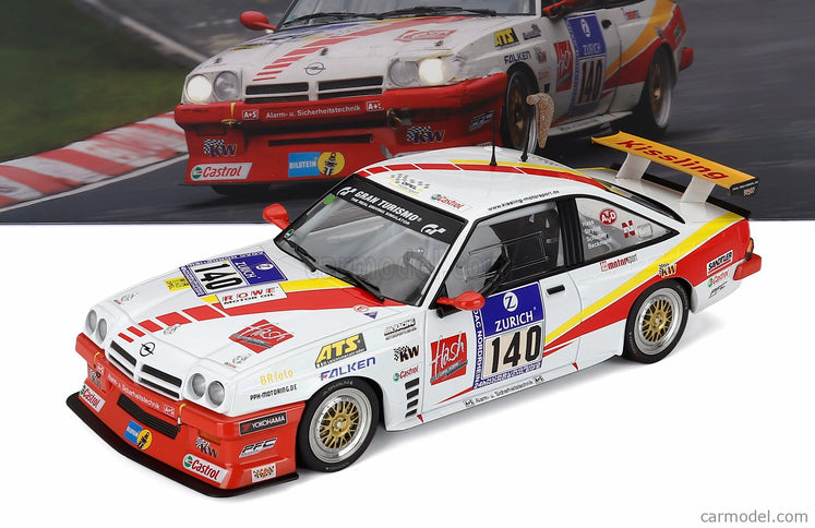 Opel Manta B Team Kissling Motorsports N°140 24h Nurburgring 2013 Hans-Olaf Beckmann - Peter Hass - Jurgen Schulten - Volker Strycek 1:18 Werk83 biela červená