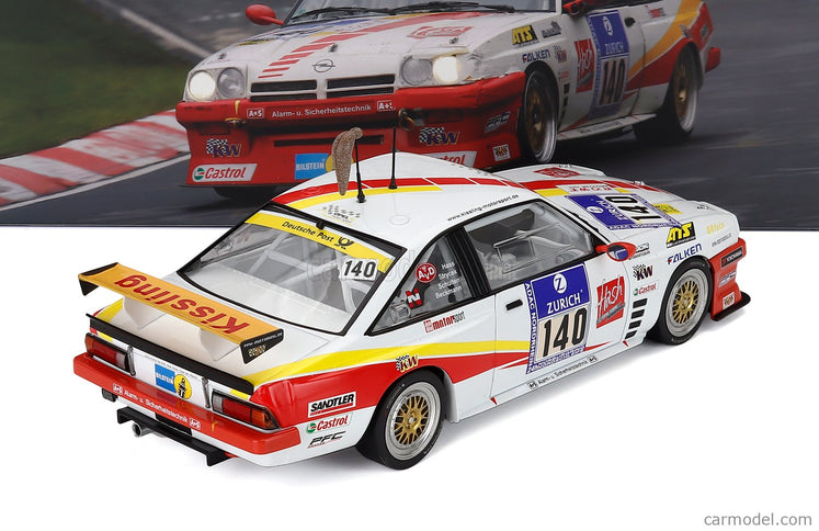 Opel Manta B Team Kissling Motorsports N°140 24h Nurburgring 2013 Hans-Olaf Beckmann - Peter Hass - Jurgen Schulten - Volker Strycek 1:18 Werk83 biela červená