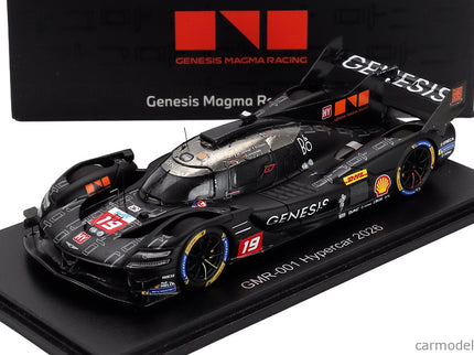 Genesis GMR-001 G8MR 3.2L V8 Turbo Team Genesis Magma Racing N°19 Wec Sezóna 2026 Paul Loup Chatin - Mathieu Jaminet - Daniel Juncadella 1:43 Spark Model matná sivá
