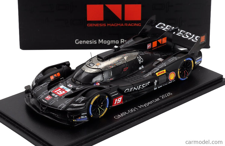 Genesis GMR-001 G8MR 3.2L V8 Turbo Team Genesis Magma Racing N°19 Wec Sezóna 2026 Paul Loup Chatin - Mathieu Jaminet - Daniel Juncadella 1:43 Spark Model matná sivá