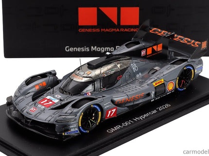 Genesis GMR-001 G8MR 3.2L V8 Turbo Team Genesis Magma Racing N°17 Wec Sezóna 2026 Pipo Derani - Mathys Jaubert - Andre' Lotterer 1:43 Spark Model matná sivá