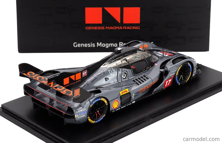 Genesis GMR-001 G8MR 3.2L V8 Turbo Team Genesis Magma Racing N°17 Wec Sezóna 2026 Pipo Derani - Mathys Jaubert - Andre' Lotterer 1:43 Spark Model matná sivá