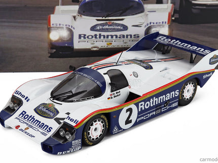 Porsche 956K N°2 Team Rothmans Víťaz 1000km Sandown Park Sportscar 1984 Stefan Bellof - Derek Bell 1:18 Werk83 biela modrá