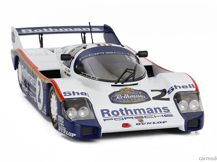 Porsche 956K N°2 Team Rothmans Víťaz 1000km Sandown Park Sportscar 1984 Stefan Bellof - Derek Bell 1:18 Werk83 biela modrá