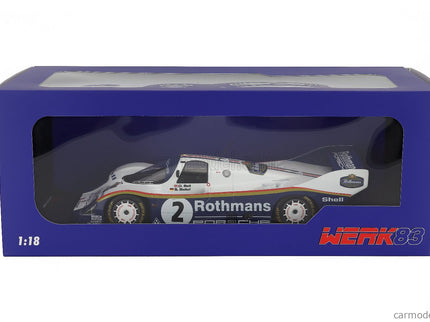 Porsche 956K N°2 Team Rothmans Víťaz 1000km Sandown Park Sportscar 1984 Stefan Bellof - Derek Bell 1:18 Werk83 biela modrá