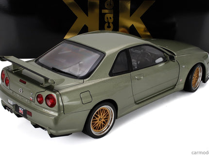 Nissan Skyline GT-R (R34) V-Spec Nur 2001 - Cerchi Bbs - Bbs Disky 1:12 KK Scale zelená metalická