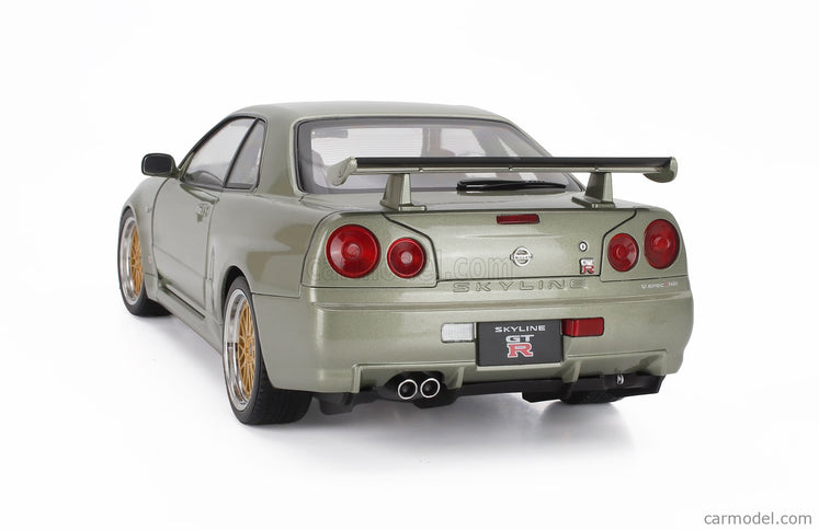Nissan Skyline GT-R (R34) V-Spec Nur 2001 - Cerchi Bbs - Bbs Disky 1:12 KK Scale zelená metalická