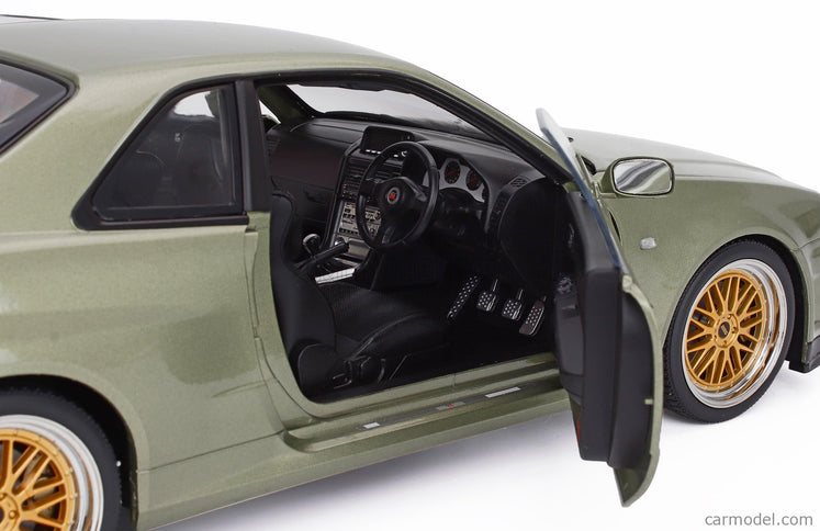 Nissan Skyline GT-R (R34) V-Spec Nur 2001 - Cerchi Bbs - Bbs Disky 1:12 KK Scale zelená metalická