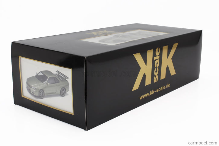 Nissan Skyline GT-R (R34) V-Spec Nur 2001 - Cerchi Oem - Oem Disky 1:12 KK Scale zelená metalická