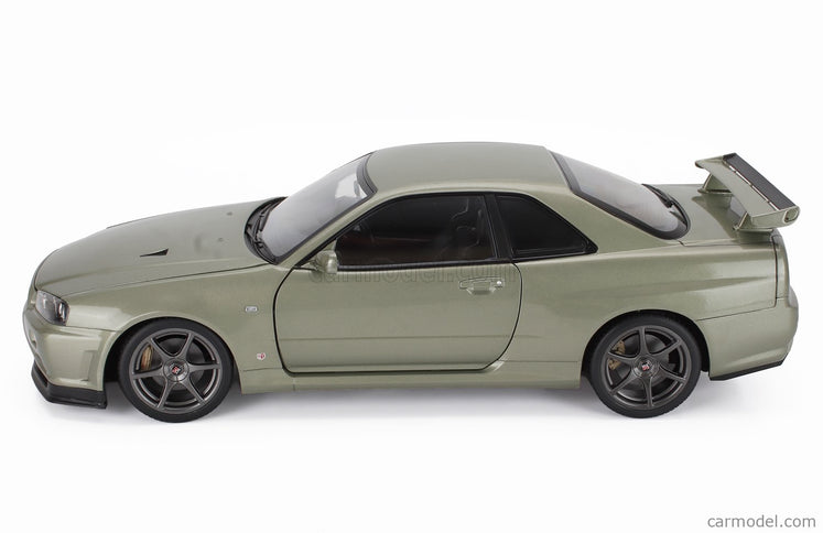 Nissan Skyline GT-R (R34) V-Spec Nur 2001 - Cerchi Oem - Oem Disky 1:12 KK Scale zelená metalická