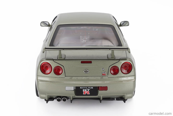 Nissan Skyline GT-R (R34) V-Spec Nur 2001 - Cerchi Oem - Oem Disky 1:12 KK Scale zelená metalická
