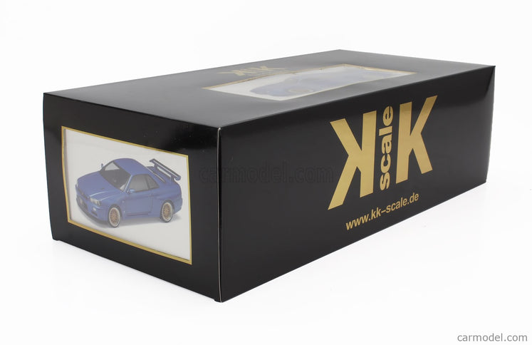Nissan Skyline GT-R (R34) V-Spec II 2001 - Cerchi Bbs - Bbs Disky 1:12 KK Scale modrá metalická