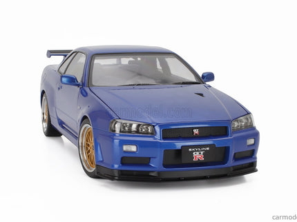 Nissan Skyline GT-R (R34) V-Spec II 2001 - Cerchi Bbs - Bbs Disky 1:12 KK Scale modrá metalická