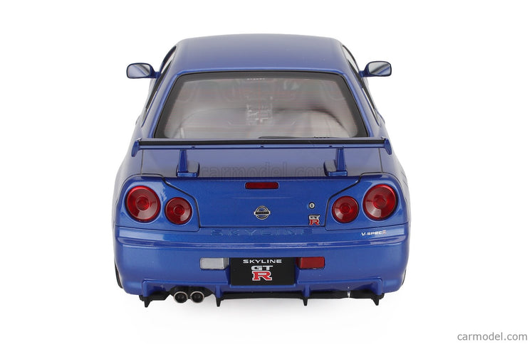 Nissan Skyline GT-R (R34) V-Spec II 2001 - Cerchi Bbs - Bbs Disky 1:12 KK Scale modrá metalická