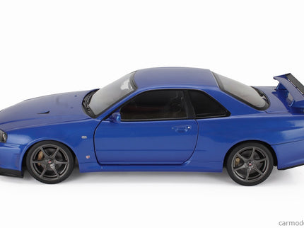 Nissan Skyline GT-R (R34) V-Spec II 2001 - Cerchi Oem - Oem Disky 1:12 KK Scale modrá metalická