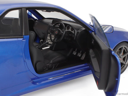 Nissan Skyline GT-R (R34) V-Spec II 2001 - Cerchi Oem - Oem Disky 1:12 KK Scale modrá metalická
