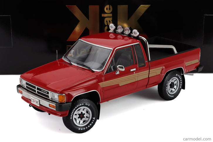 Toyota Hilux Pick-UP Nákladiak Xtra Cab 4x4 1985 1:18 KK Scale červená
