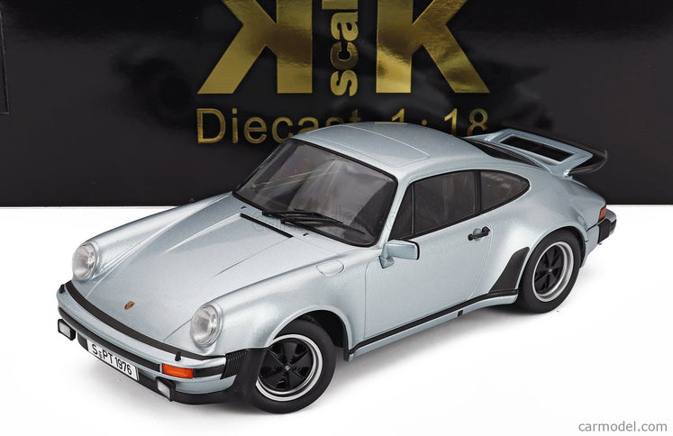 Porsche 911 930 3.0L Turbo Coupe 1976 1:18 KK Scale strieborná
