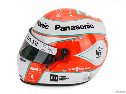 Bell Helmet Nelson Piquet Jr. 2019 Formula-E Team Jaguar Racing N°3 1:2 Mini Helmet červená biela