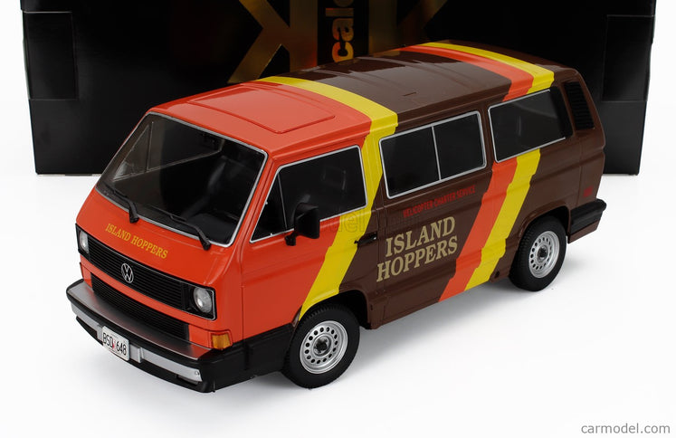 Volkswagen T3 Minibus Multivan Island Hoppers 1987 1:18 KK Scale hnedá oranžová žltá