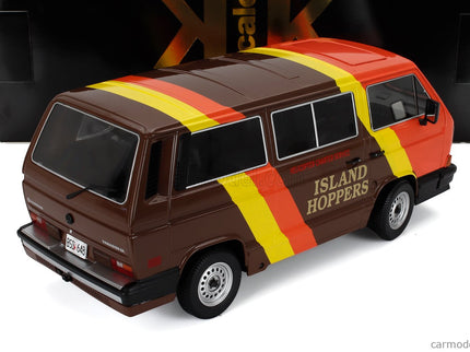 Volkswagen T3 Minibus Multivan Island Hoppers 1987 1:18 KK Scale hnedá oranžová žltá