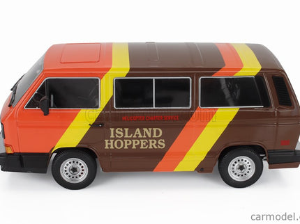 Volkswagen T3 Minibus Multivan Island Hoppers 1987 1:18 KK Scale hnedá oranžová žltá