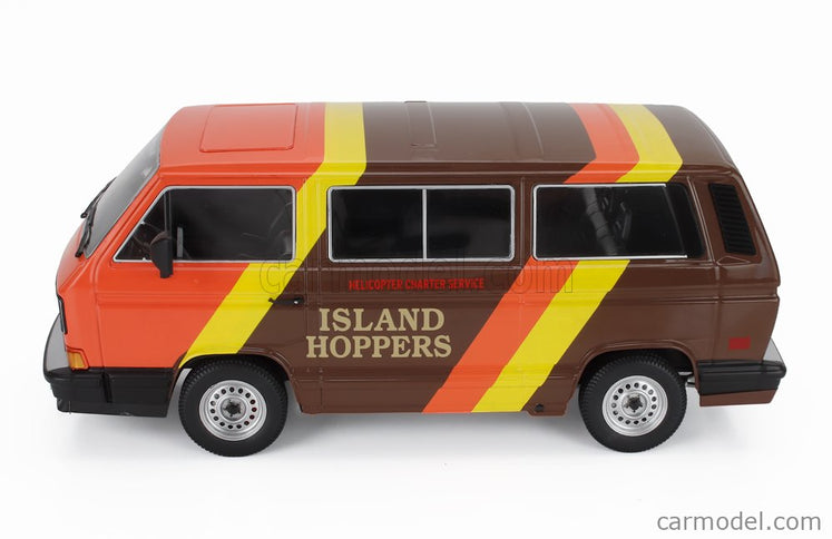 Volkswagen T3 Minibus Multivan Island Hoppers 1987 1:18 KK Scale hnedá oranžová žltá