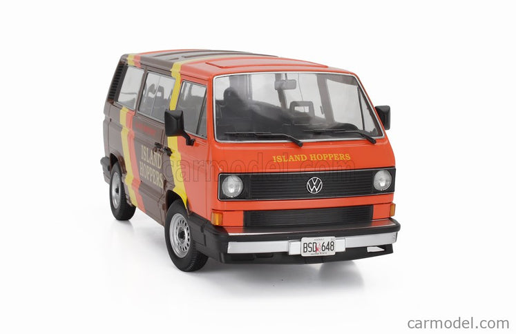 Volkswagen T3 Minibus Multivan Island Hoppers 1987 1:18 KK Scale hnedá oranžová žltá