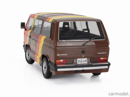 Volkswagen T3 Minibus Multivan Island Hoppers 1987 1:18 KK Scale hnedá oranžová žltá