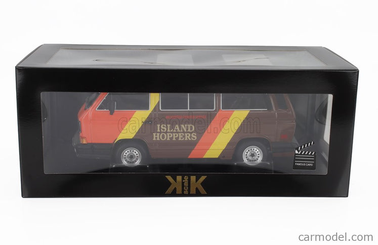 Volkswagen T3 Minibus Multivan Island Hoppers 1987 1:18 KK Scale hnedá oranžová žltá
