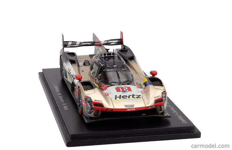 Cadillac V-Series R 5.5L V8 Team Hertz Jota N°12 4. Miesto 24h Le Mans 2026 Louis Deletraz - Norman Nato - Will Stevens 1:43 Spark Model zlatá biela čierna