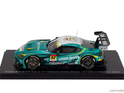 Toyota Supra GR Team Saitana Green Brave N°52 GT300 Class Super GT 2025 Hiroki Yoshida - Seita Nonaka 1:43 Spark Model zelená metalická strieborná