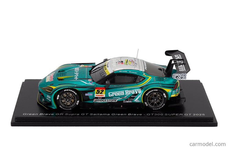 Toyota Supra GR Team Saitana Green Brave N°52 GT300 Class Super GT 2025 Hiroki Yoshida - Seita Nonaka 1:43 Spark Model zelená metalická strieborná