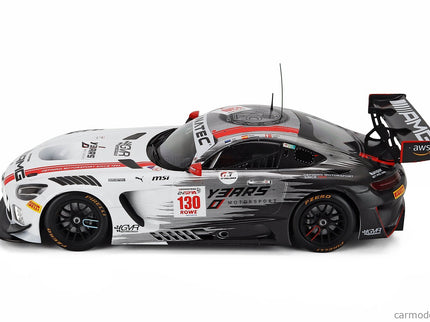Mercedes Benz AMG GT3 EVO 6.2L V8 Team Gruppem Racing N°130 24h Spa 2024 Frederic Vesti - Daniel Juncadella - Ralf Aron 1:18 IXO Models biela čierna