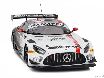 Mercedes Benz AMG GT3 EVO 6.2L V8 Team Gruppem Racing N°130 24h Spa 2024 Frederic Vesti - Daniel Juncadella - Ralf Aron 1:18 IXO Models biela čierna