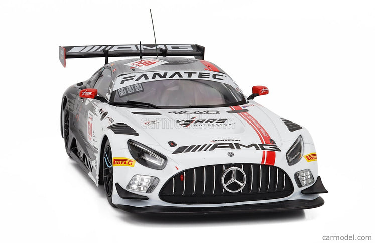 Mercedes Benz AMG GT3 EVO 6.2L V8 Team Gruppem Racing N°130 24h Spa 2024 Frederic Vesti - Daniel Juncadella - Ralf Aron 1:18 IXO Models biela čierna