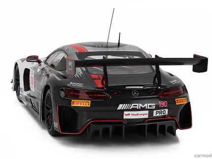 Mercedes Benz AMG GT3 EVO 6.2L V8 Team Gruppem Racing N°130 24h Spa 2024 Frederic Vesti - Daniel Juncadella - Ralf Aron 1:18 IXO Models biela čierna