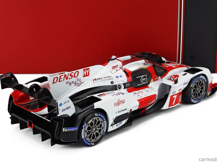 Toyota GR010 3.5L V6 Twin Turbo Hybrid Team Gazoo Racing N°7 24h Le Mans 2023 Mike Conway - Kamui Kobayashi - Jose Maria Lopez 1:18 IXO Models biela červená