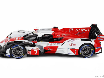 Toyota GR010 3.5L V6 Twin Turbo Hybrid Team Gazoo Racing N°7 24h Le Mans 2023 Mike Conway - Kamui Kobayashi - Jose Maria Lopez 1:18 IXO Models biela červená