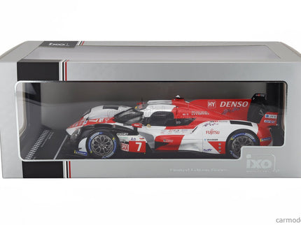 Toyota GR010 3.5L V6 Twin Turbo Hybrid Team Gazoo Racing N°7 24h Le Mans 2023 Mike Conway - Kamui Kobayashi - Jose Maria Lopez 1:18 IXO Models biela červená