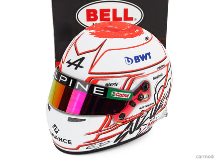 Bell Helmet Esteban Ocon Japan GP 2023 F1 A523 Team Bwt Alpine N°31 - Suzuka Livery 1:2 Mini Helmet biela červená