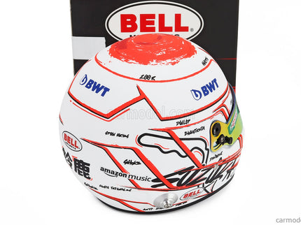 Bell Helmet Esteban Ocon Japan GP 2023 F1 A523 Team Bwt Alpine N°31 - Suzuka Livery 1:2 Mini Helmet biela červená