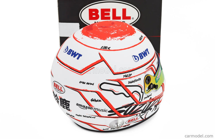Bell Helmet Esteban Ocon Japan GP 2023 F1 A523 Team Bwt Alpine N°31 - Suzuka Livery 1:2 Mini Helmet biela červená