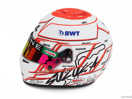 Bell Helmet Esteban Ocon Japan GP 2023 F1 A523 Team Bwt Alpine N°31 - Suzuka Livery 1:2 Mini Helmet biela červená
