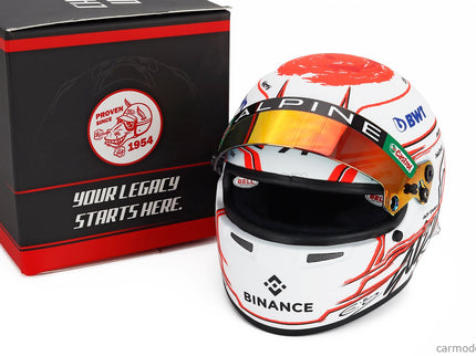 Bell Helmet Esteban Ocon Japan GP 2023 F1 A523 Team Bwt Alpine N°31 - Suzuka Livery 1:2 Mini Helmet biela červená