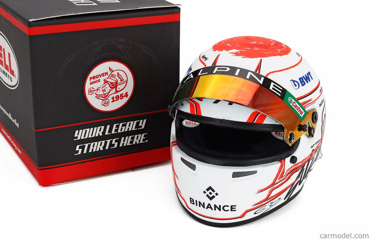Bell Helmet Esteban Ocon Japan GP 2023 F1 A523 Team Bwt Alpine N°31 - Suzuka Livery 1:2 Mini Helmet biela červená
