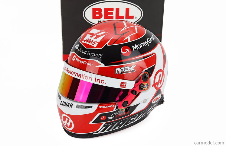 Bell Helmet Kevin Magnussen 2023 F1 VF-23 Team Moneygram Haas N°20 1:2 Mini Helmet červená čierna